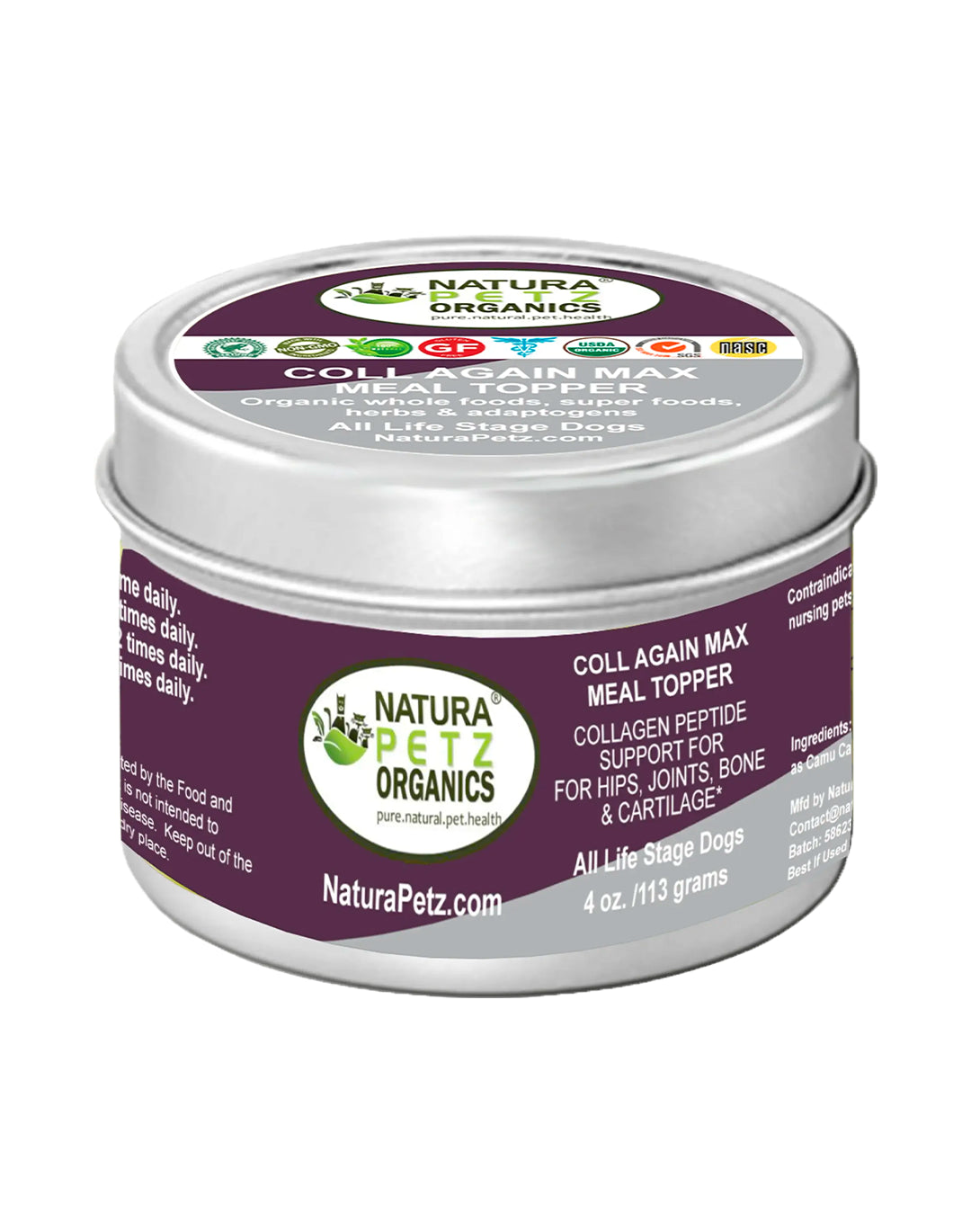 Coll Again Max Collagen Peptide Support Meal Topper* Hips, Joint, Bone & Cartilage Support* Dogs & Cats*