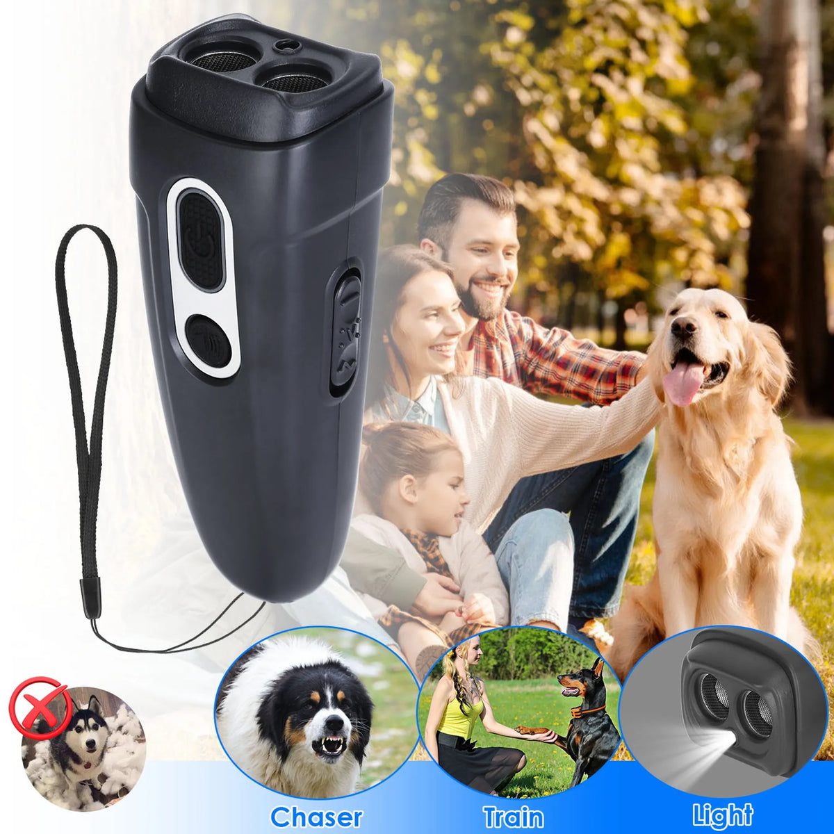 Ultrasonic Anti Barking Device Rechargeable Handheld