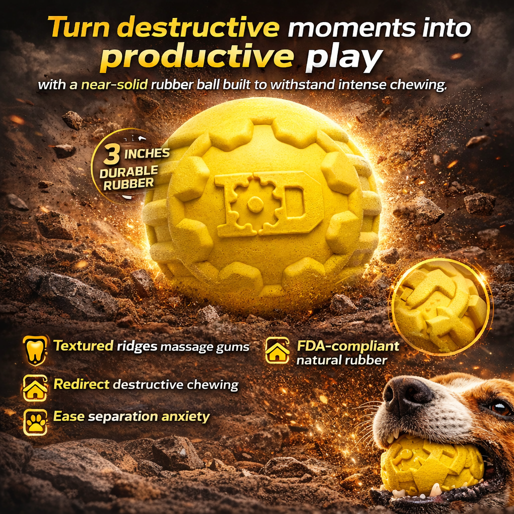 ID Ball - Ultra-Durable Rubber Chew Ball