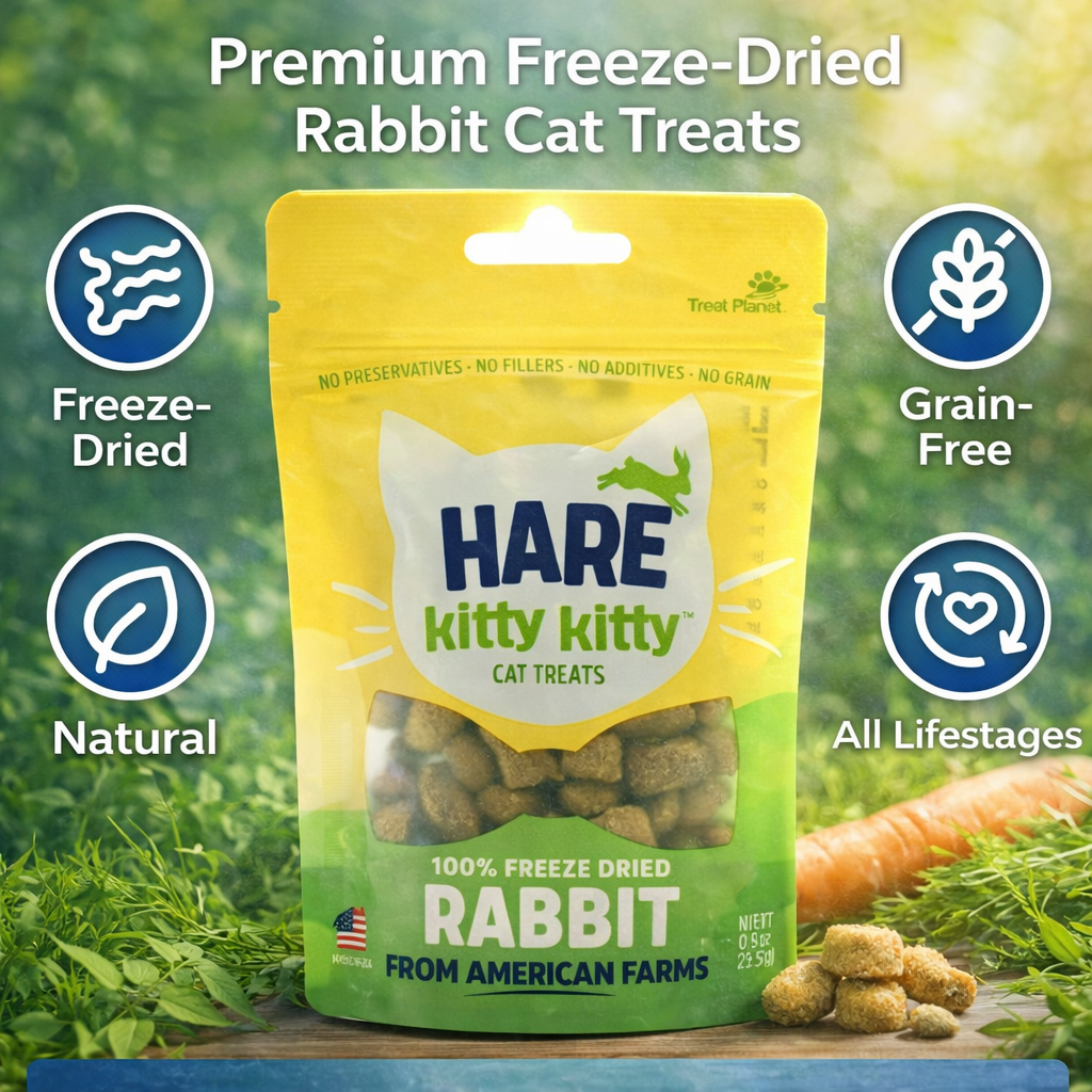 Kitty Kitty Hare Freeze Dried Rabbit Treat 0.9oz
