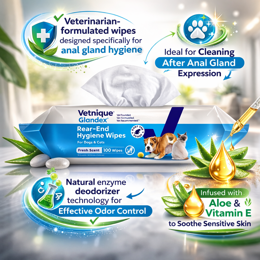 Glandex Anal Gland Pet Wipes 100ct