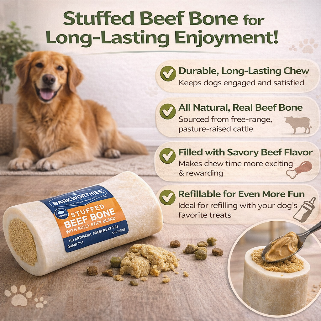 Barkworthies 5-6" Shin Bone Stuffed