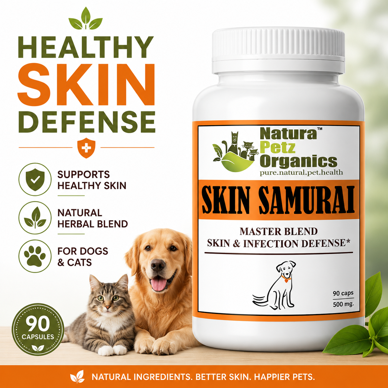 Skin Samurai Max - Master Blend Skin, Coat & Infection Defense For Dogs & Cats*