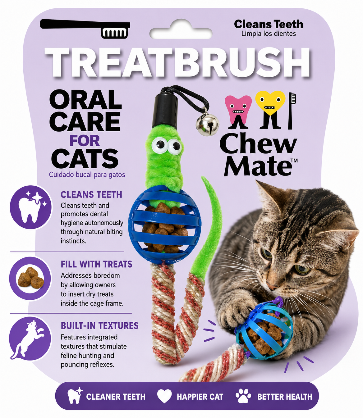 Oral Care Floss & Treat Toothbrush Toy