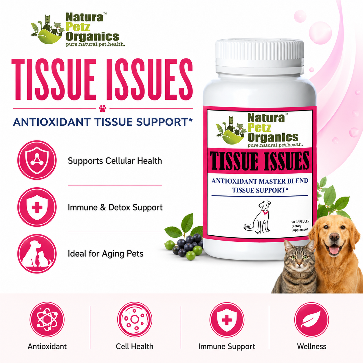 Tissue Issues* Antioxidant Master Blend Tissue Support For Dogs & Cats*