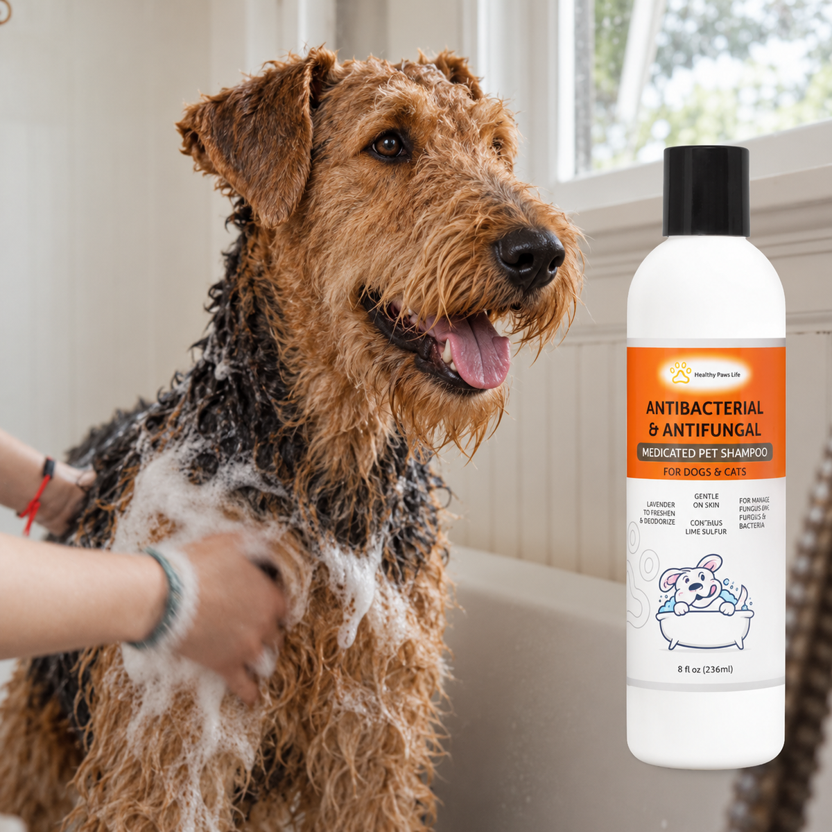 Classic's Medicated Pet Shampoo - Veterinary Treatment Against Ringworm, Mange, Lice, and Dry Skin