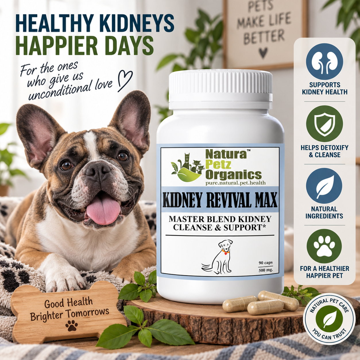 Kidney Revival Max Master Blend Kidney Cleanse & Support Capsules* Adult & Senior Dogs