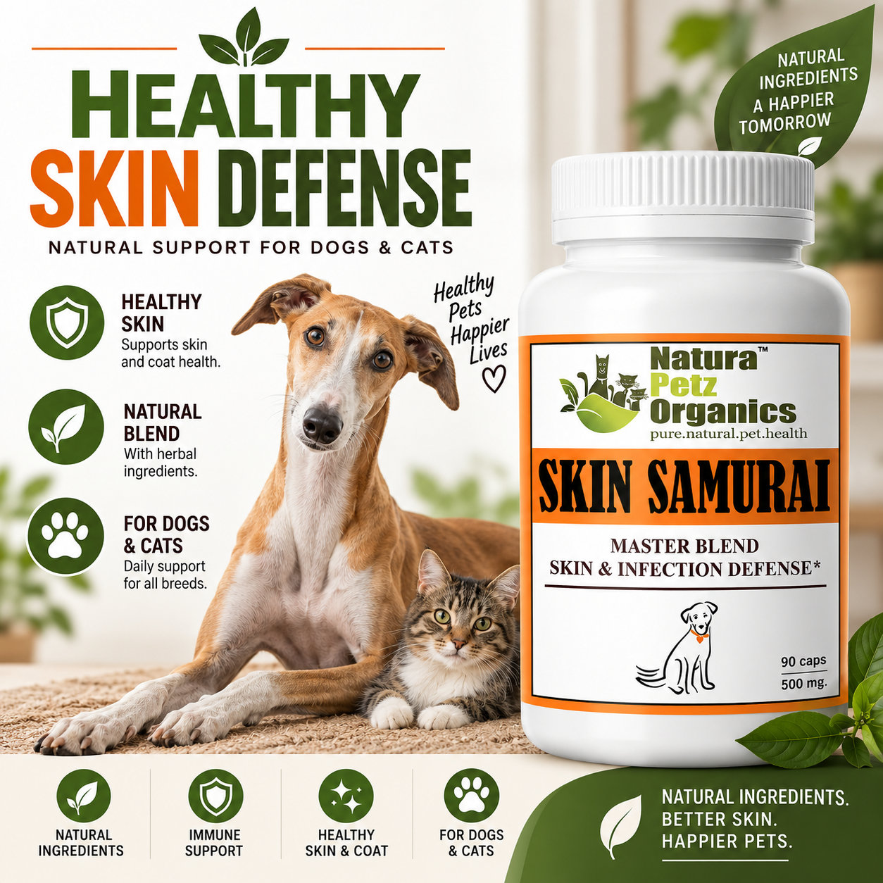 Skin Samurai Max - Master Blend Skin, Coat & Infection Defense For Dogs & Cats*
