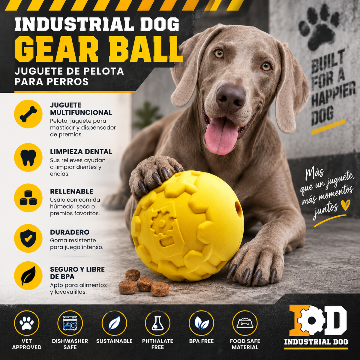 ID Ball - Ultra-Durable Rubber Chew Ball