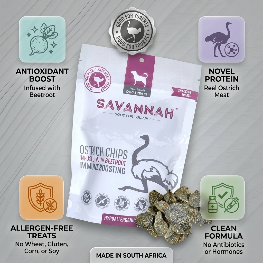 Ostrich Chips with Beetroot : The Flavorful, Immune-Boosting Treat for Dogs