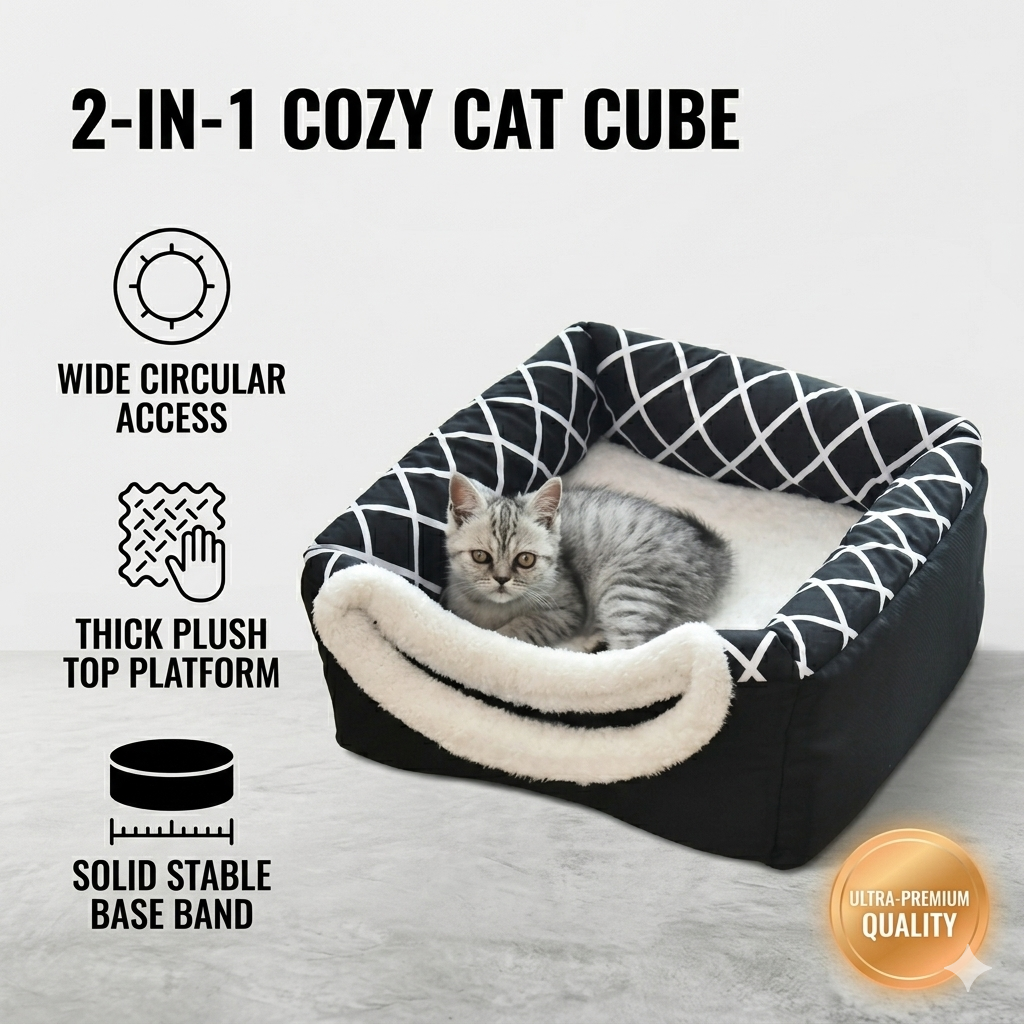 Cube Indoor Cats Bed