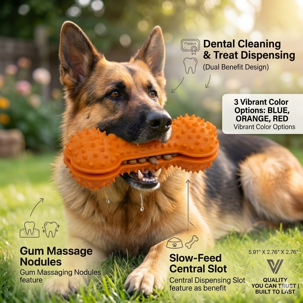 TPR Treat Dispensing and Dental Cleaning Durable Dog Toy