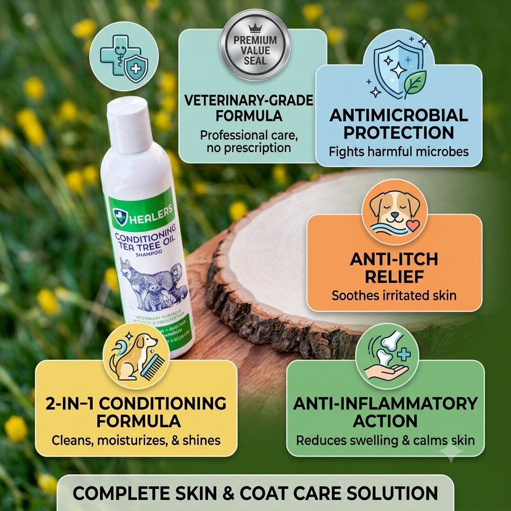 Healers Tea Tree Oil Conditioning Shampoo for Pets (8oz)