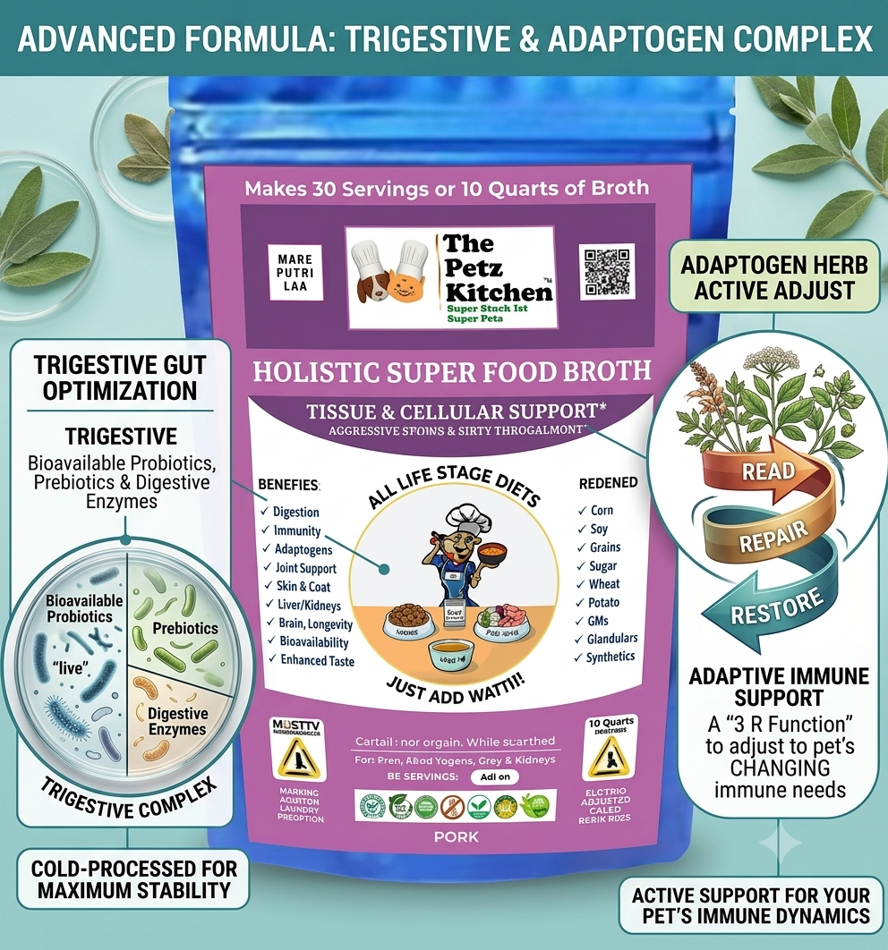 Super Food Broth Tissue & Cellular Support For Dogs* The Petz Kitchen Lipoma & Tissue Support*