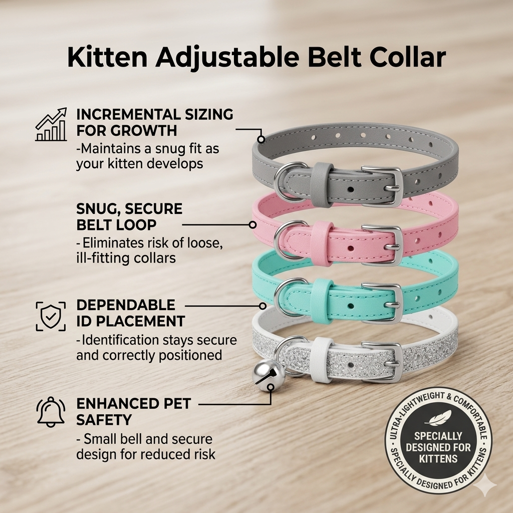 Kitten Adjustable Belt Collar
