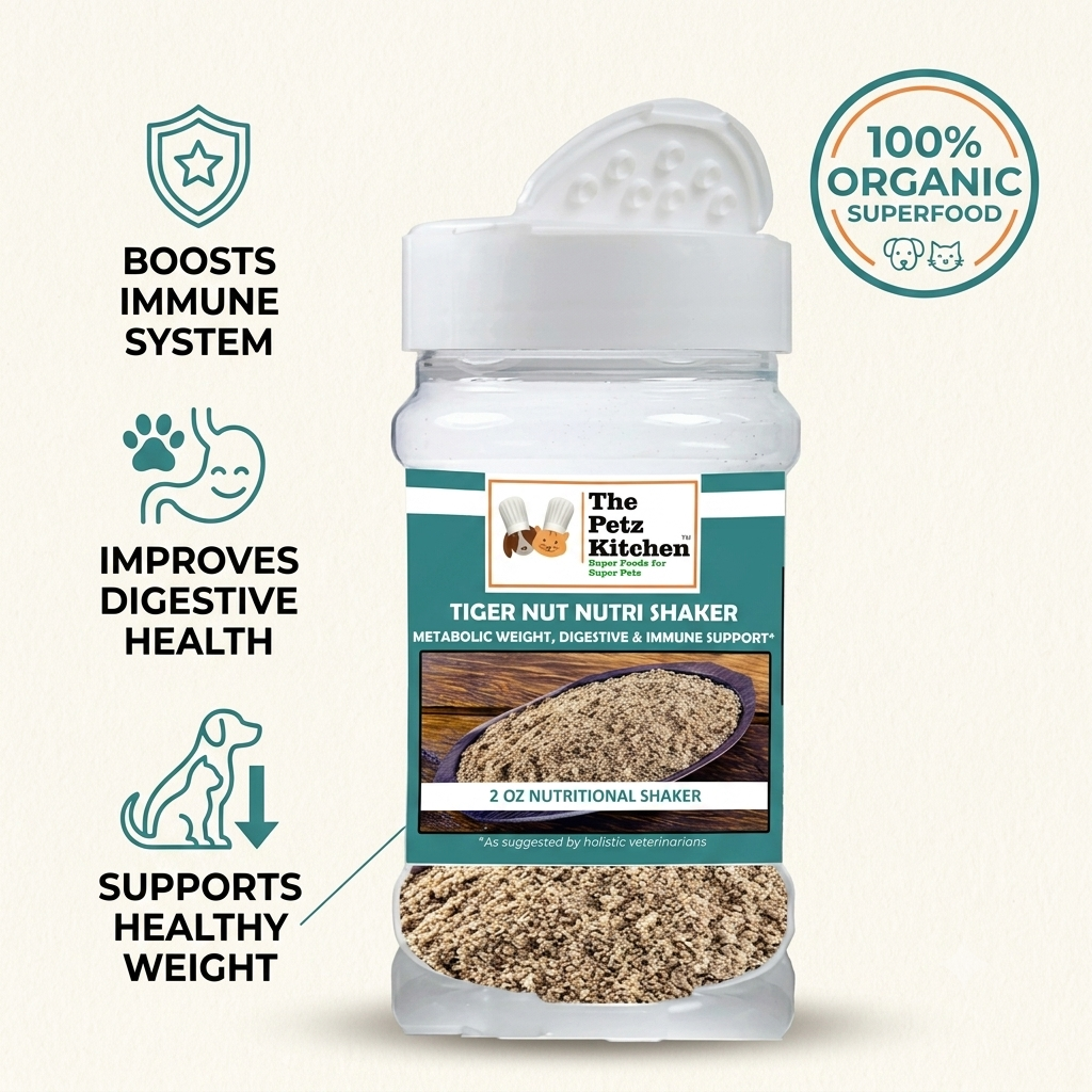 Tiger Nut Root Powder* Metabolic Weight, Digestive & Immune Support* The Petz Kitchen Organic Super Food Ingredients Dogs Cats