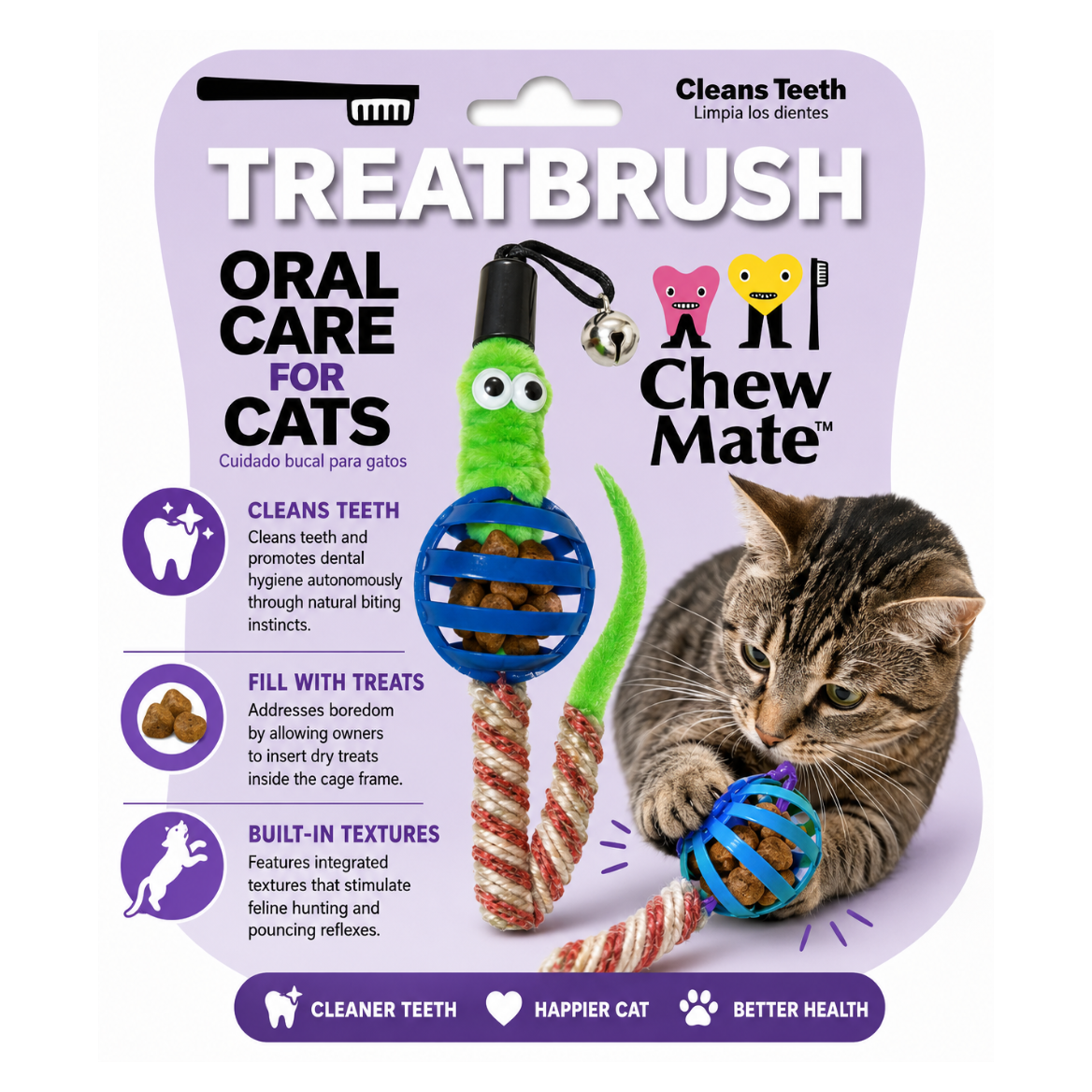 Oral Care Floss & Treat Toothbrush Toy